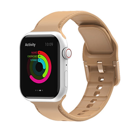 Silicone Stitching Watchband For Apple Watch Series, 7 41mm / 6&SE&5&4 40mm / 3&2&1 38mm, 7 45mm / 6&SE&5&4 44mm / 3&2&1 42mm - DealBuddy