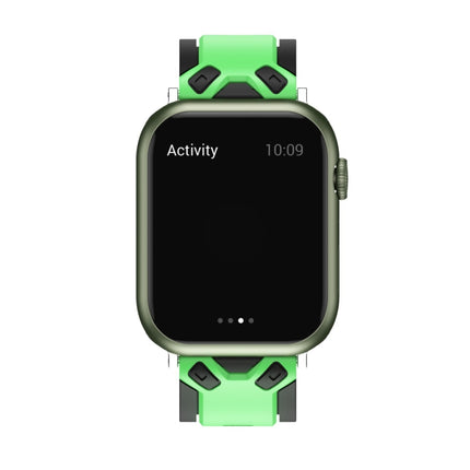 Two-Color Silicone Watchband For Apple Watch Series, 7 41mm / 6&SE&5&4 40mm / 3&2&1 38mm, 7 45mm / 6&SE&5&4 44mm / 3&2&1 42mm - DealBuddy