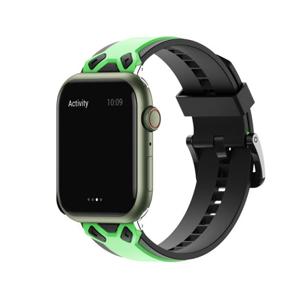 Two-Color Silicone Watchband For Apple Watch Series, 7 41mm / 6&SE&5&4 40mm / 3&2&1 38mm, 7 45mm / 6&SE&5&4 44mm / 3&2&1 42mm - DealBuddy