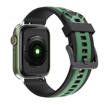 Two-Color Silicone Watchband For Apple Watch Series, 7 41mm / 6&SE&5&4 40mm / 3&2&1 38mm, 7 45mm / 6&SE&5&4 44mm / 3&2&1 42mm - DealBuddy