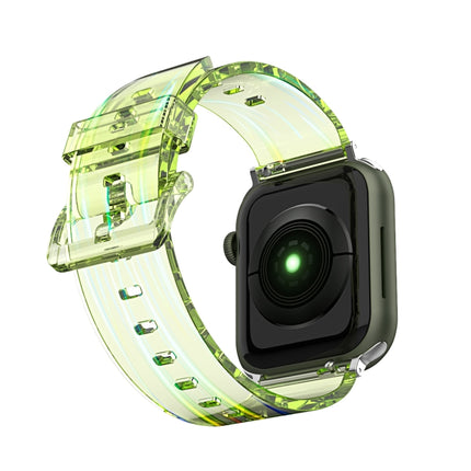 Aurora Transparent Silicone Watchband For Apple Watch Series, 7 41mm / 6&SE&5&4 40mm / 3&2&1 38mm, 7 45mm / 6&SE&5&4 44mm / 3&2&1 42mm - DealBuddy