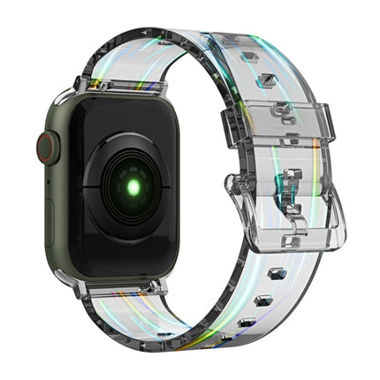 Aurora Transparent Silicone Watchband For Apple Watch Series, 7 41mm / 6&SE&5&4 40mm / 3&2&1 38mm, 7 45mm / 6&SE&5&4 44mm / 3&2&1 42mm - DealBuddy