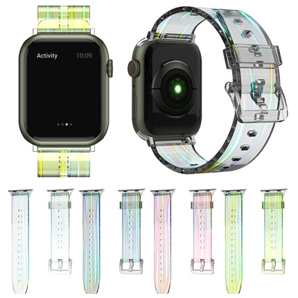 Aurora Transparent Silicone Watchband For Apple Watch Series, 7 41mm / 6&SE&5&4 40mm / 3&2&1 38mm, 7 45mm / 6&SE&5&4 44mm / 3&2&1 42mm - DealBuddy