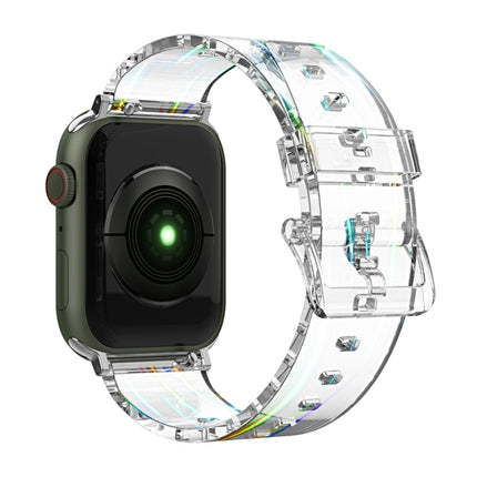 Aurora Transparent Silicone Watchband For Apple Watch Series, 7 41mm / 6&SE&5&4 40mm / 3&2&1 38mm, 7 45mm / 6&SE&5&4 44mm / 3&2&1 42mm - DealBuddy