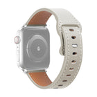 Butterfly Buckle Cowhide Leather Watchband For Apple Watch Series, 7 41mm / 6&SE&5&4 40mm / 3&2&1 38mm, 7 45mm / 6&SE&5&4 44mm / 3&2&1 42mm - DealBuddy