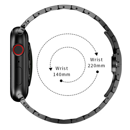 Steel Watchband For Apple Watch Series, 7 41mm / 6&SE&5&4 40mm / 3&2&1 38mm, 7 45mm / 6&SE&5&4 44mm / 3&2&1 42mm - DealBuddy