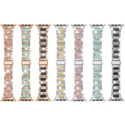 22mm Metal Opal Watchband For Apple Watch Series, 7 41mm / 6&SE&5&4 40mm / 3&2&1 38mm, 7 45mm / 6&SE&5&4 44mm / 3&2&1 42mm - DealBuddy