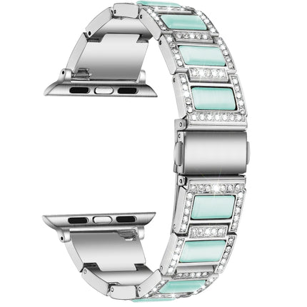 22mm Metal Opal Watchband For Apple Watch Series, 7 41mm / 6&SE&5&4 40mm / 3&2&1 38mm, 7 45mm / 6&SE&5&4 44mm / 3&2&1 42mm - DealBuddy
