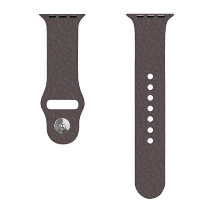 Leopard Embossing Silicone Watchband For Apple Watch Series, 7 41mm / 6&SE&5&4 40mm / 3&2&1 38mm, 7 45mm / 6&SE&5&4 44mm / 3&2&1 42mm - DealBuddy