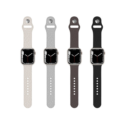 Leopard Embossing Silicone Watchband For Apple Watch Series, 7 41mm / 6&SE&5&4 40mm / 3&2&1 38mm, 7 45mm / 6&SE&5&4 44mm / 3&2&1 42mm - DealBuddy