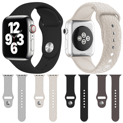 Leopard Embossing Silicone Watchband For Apple Watch Series, 7 41mm / 6&SE&5&4 40mm / 3&2&1 38mm, 7 45mm / 6&SE&5&4 44mm / 3&2&1 42mm - DealBuddy