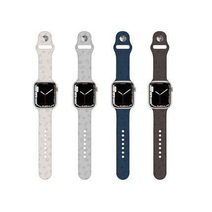 Dog Paw Embossing Silicone Watchband For Apple Watch Series, 7 41mm / 6&SE&5&4 40mm / 3&2&1 38mm, 7 45mm / 6&SE&5&4 44mm / 3&2&1 42mm - DealBuddy