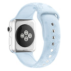 Four-leaf Clover Embossing Silicone Watchband For Apple Watch Series