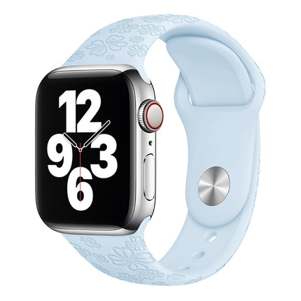 Four-leaf Clover Embossing Silicone Watchband For Apple Watch Series, 7 45mm / 6&SE&5&4 44mm / 3&2&1 42mm, 7 41mm / 6&SE&5&4 40mm / 3&2&1 38mm - DealBuddy