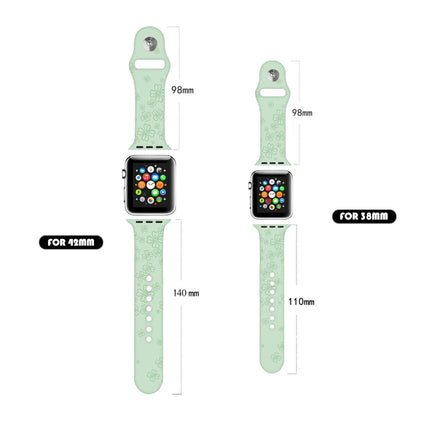 Four-leaf Clover Embossing Silicone Watchband For Apple Watch Series, 7 45mm / 6&SE&5&4 44mm / 3&2&1 42mm, 7 41mm / 6&SE&5&4 40mm / 3&2&1 38mm - DealBuddy