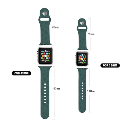 Cactus Embossing Silicone Watchband For Apple Watch Series, 7 41mm / 6&SE&5&4 40mm / 3&2&1 38mm, 7 45mm / 6&SE&5&4 44mm / 3&2&1 42mm - DealBuddy