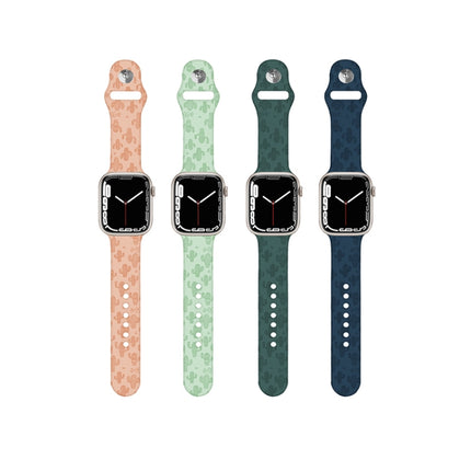 Cactus Embossing Silicone Watchband For Apple Watch Series, 7 41mm / 6&SE&5&4 40mm / 3&2&1 38mm, 7 45mm / 6&SE&5&4 44mm / 3&2&1 42mm - DealBuddy