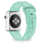 Sunflower Embossing Silicone Watchband For Apple Watch Series, 7 41mm / 6&SE&5&4 40mm / 3&2&1 38mm, 7 45mm / 6&SE&5&4 44mm / 3&2&1 42mm - DealBuddy