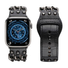 Genuine Leather Male Style Watchband For Apple Watch Series, 7 41mm / 6&SE&5&4 40mm / 3&2&1 38mm, 7 45mm / 6&SE&5&4 44mm / 3&2&1 42mm - DealBuddy
