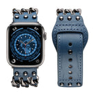 Genuine Leather Male Style Watchband For Apple Watch Series, 7 41mm / 6&SE&5&4 40mm / 3&2&1 38mm, 7 45mm / 6&SE&5&4 44mm / 3&2&1 42mm - DealBuddy