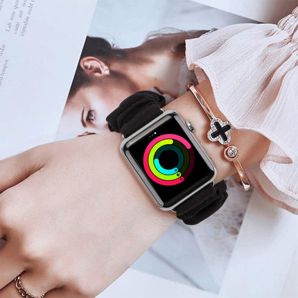 Single Loop Elasticity Watchband For Apple Watch Series, 7 41mm / 6&SE&5&4 40mm / 3&2&1 38mm, 7 45mm / 6&SE&5&4 44mm / 3&2&1 42mm - DealBuddy