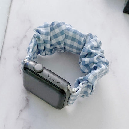 Single Loop Elasticity Cloth Grid Watchband For Apple Watch Series, 7 41mm / 6&SE&5&4 40mm / 3&2&1 38mm, 7 45mm / 6&SE&5&4 44mm / 3&2&1 42mm - DealBuddy