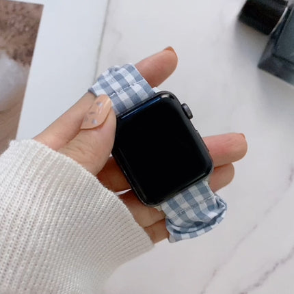 Single Loop Elasticity Cloth Grid Watchband For Apple Watch Series, 7 41mm / 6&SE&5&4 40mm / 3&2&1 38mm, 7 45mm / 6&SE&5&4 44mm / 3&2&1 42mm - DealBuddy
