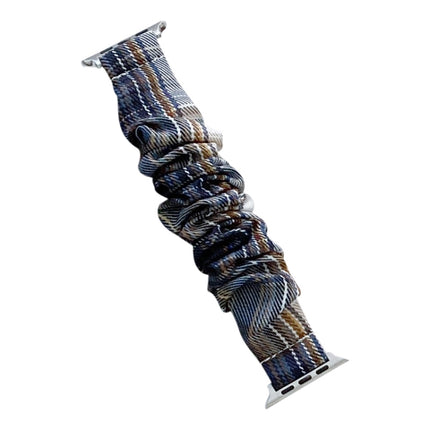 Single Loop Elasticity Cloth Grid Watchband For Apple Watch Series, 7 41mm / 6&SE&5&4 40mm / 3&2&1 38mm, 7 45mm / 6&SE&5&4 44mm / 3&2&1 42mm - DealBuddy
