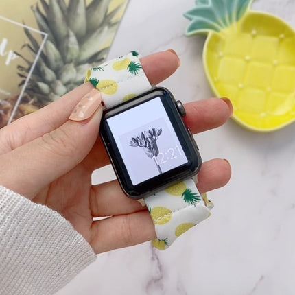 Single Loop Elasticity Cloth Fruit Watchband For Apple Watch Series, 7 41mm / 6&SE&5&4 40mm / 3&2&1 38mm, 7 45mm / 6&SE&5&4 44mm / 3&2&1 42mm - DealBuddy