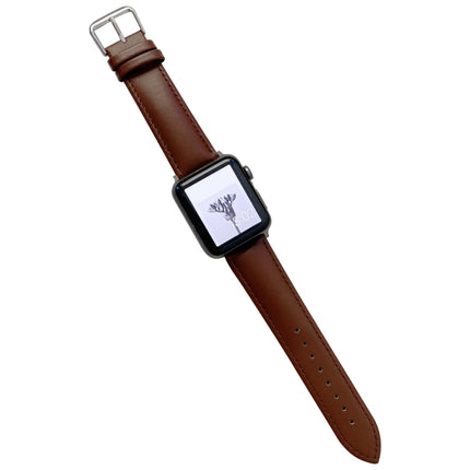 Glossy Leather Watchband For Apple Watch Series, 7 41mm / 6&SE&5&4 40mm / 3&2&1 38mm, 7 45mm / 6&SE&5&4 44mm / 3&2&1 42mm - DealBuddy