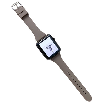 Small Waist Silicone Watchband For Apple Watch Series, 7 41mm / 6&SE&5&4 40mm / 3&2&1 38mm, 7 45mm / 6&SE&5&4 44mm / 3&2&1 42mm - DealBuddy