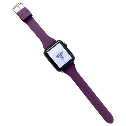 Small Waist Silicone Watchband For Apple Watch Series, 7 41mm / 6&SE&5&4 40mm / 3&2&1 38mm, 7 45mm / 6&SE&5&4 44mm / 3&2&1 42mm - DealBuddy