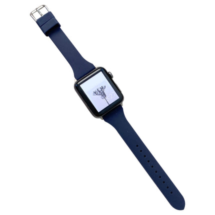 Small Waist Silicone Watchband For Apple Watch Series, 7 41mm / 6&SE&5&4 40mm / 3&2&1 38mm, 7 45mm / 6&SE&5&4 44mm / 3&2&1 42mm - DealBuddy