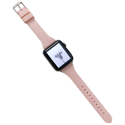 Small Waist Silicone Watchband For Apple Watch Series, 7 41mm / 6&SE&5&4 40mm / 3&2&1 38mm, 7 45mm / 6&SE&5&4 44mm / 3&2&1 42mm - DealBuddy