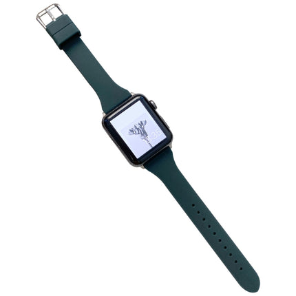 Small Waist Silicone Watchband For Apple Watch Series, 7 41mm / 6&SE&5&4 40mm / 3&2&1 38mm, 7 45mm / 6&SE&5&4 44mm / 3&2&1 42mm - DealBuddy