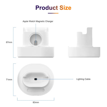 A001 3 In 1 Silicone Charging Holder for iPhone / iWatch / AirPods - DealBuddy
