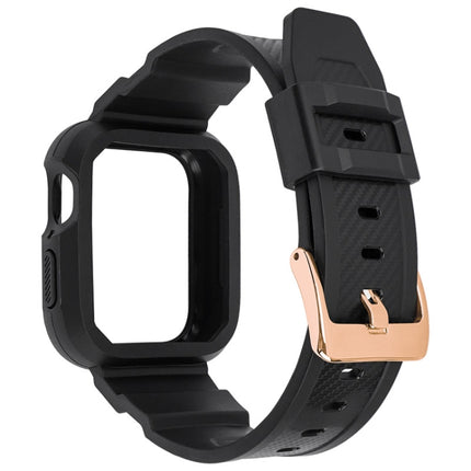 Carbon Fiber Integrated Sport Watchband For Apple Watch Series, 7 41mm / 6&SE&5&4 40mm / 3&2&1 38mm, 7 45mm / 6&SE&5&4 44mm / 3&2&1 42mm - DealBuddy