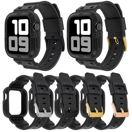 Carbon Fiber Integrated Sport Watchband For Apple Watch Series, 7 41mm / 6&SE&5&4 40mm / 3&2&1 38mm, 7 45mm / 6&SE&5&4 44mm / 3&2&1 42mm - DealBuddy