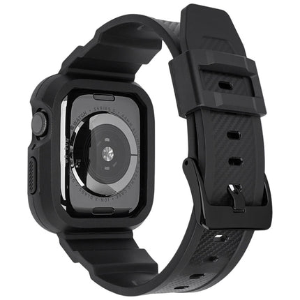 Carbon Fiber Integrated Sport Watchband For Apple Watch Series, 7 41mm / 6&SE&5&4 40mm / 3&2&1 38mm, 7 45mm / 6&SE&5&4 44mm / 3&2&1 42mm - DealBuddy