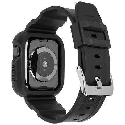 Carbon Fiber Integrated Sport Watchband For Apple Watch Series, 7 41mm / 6&SE&5&4 40mm / 3&2&1 38mm, 7 45mm / 6&SE&5&4 44mm / 3&2&1 42mm - DealBuddy