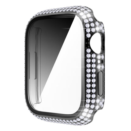 Diamond PC + Tempered Glass Watch Case For Apple Watch Series, 7 41mm, 7 45mm - DealBuddy