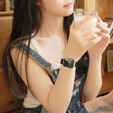Diamond PC + Tempered Glass Watch Case For Apple Watch Series, 7 41mm, 7 45mm