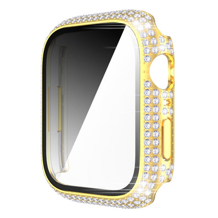 Diamond PC + Tempered Glass Watch Case For Apple Watch Series, 7 41mm, 7 45mm - DealBuddy