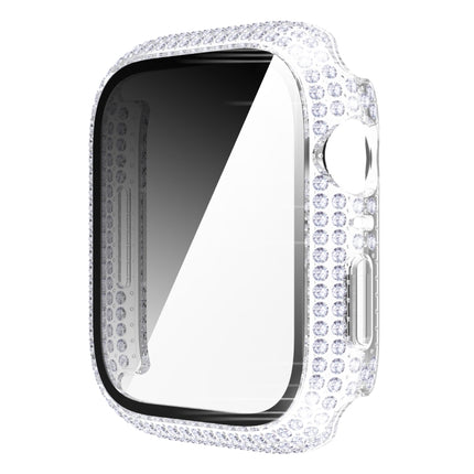 Diamond PC + Tempered Glass Watch Case For Apple Watch Series, 7 41mm, 7 45mm - DealBuddy