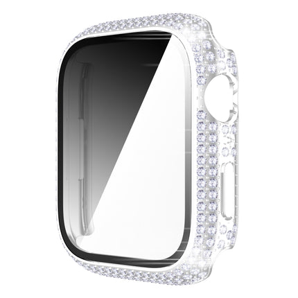 Diamond PC + Tempered Glass Watch Case For Apple Watch Series, 7 41mm, 7 45mm - DealBuddy