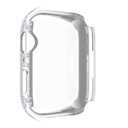 Diamond PC + Tempered Glass Watch Case For Apple Watch Series, 7 41mm, 7 45mm