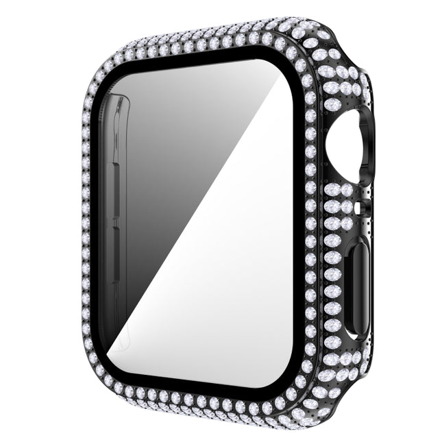 Diamond PC + Tempered Glass Watch Case For Apple Watch Series, 6&SE&5&4 40mm, 6&SE&5&4 44mm - DealBuddy