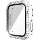 Double-Row Diamond PC+Tempered Glass Watch Case For Apple Watch Series, 6&SE&5&4 40mm, 6&SE&5&4 44mm, 6&SE&5&4 40mm / 3&2&1 38mm - DealBuddy
