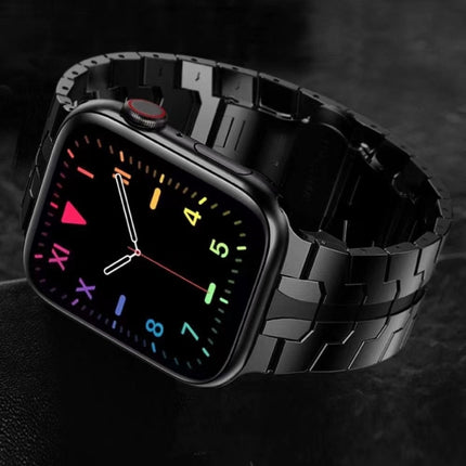 Butterfly Buckle Metal Watchband For Apple Watch Series, 7 41mm / 6&SE&5&4 40mm / 3&2&1 38mm, 7 45mm / 6&SE&5&4 44mm / 3&2&1 42mm - DealBuddy