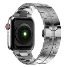 Butterfly Buckle Metal Watchband For Apple Watch Series